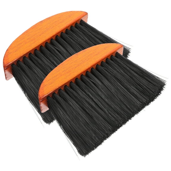 2-Piece Fireplace Cleaning Brush Set with Plastic Handles for Stove, Hearth, Pot, and Chimney Tools