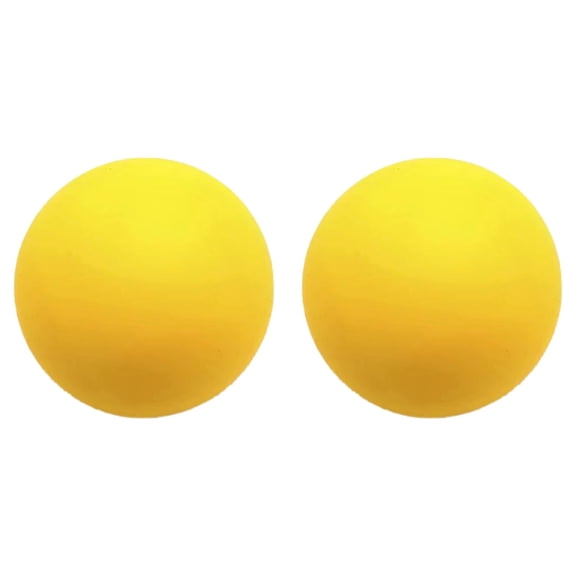 2 Pcs Firm Lacrosse Massage Ball 2.48 Inch, Deep Tissue Trigger Point and Myofascial Release Therapy Tool, Relieve Muscle Knots for Yoga Recovery, Portable Massager, Massage and Relaxation, Yellow