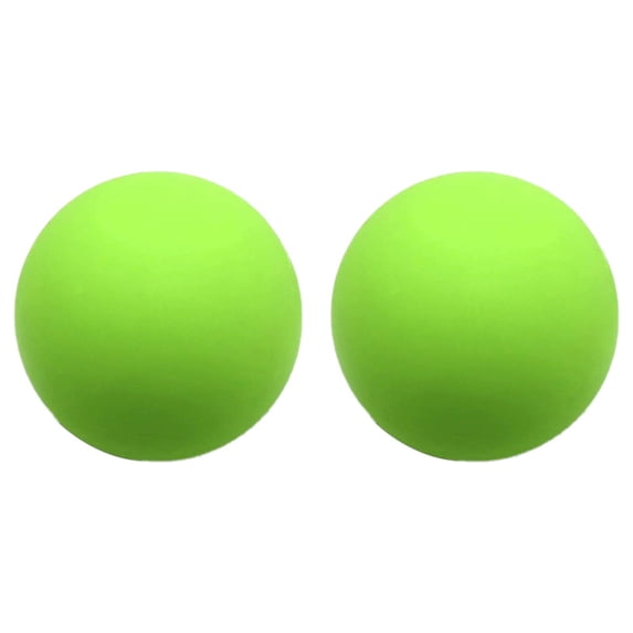2 Pcs Firm Lacrosse Massage Ball 2.48 Inch, Deep Tissue Trigger Point and Myofascial Release Therapy Tool, Relieve Muscle Knots for Yoga Recovery, Portable Massager, Massage and Relaxation, Green