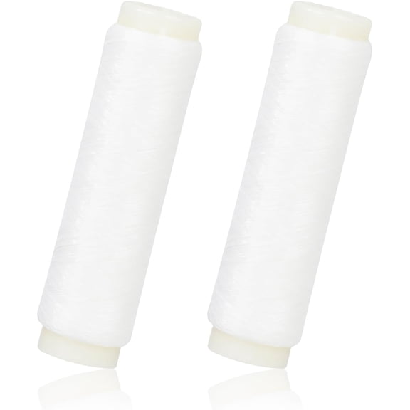 2 Pcs Fishing Thread, Invisible Fishing Bait Elastic Thread Clear Fishing String 0.2mm Length 656 Feet Per Spool Stretchy Fishing Line for Salmon Sturgeon Bass