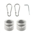 thumbnail image 1 of 2 Pcs Flag Pole Rings Anti Wrap Flag Pole Clips Swivels 360 Rotating Flagpole Flag Mounting Rings 1 Inch, 1 of 4