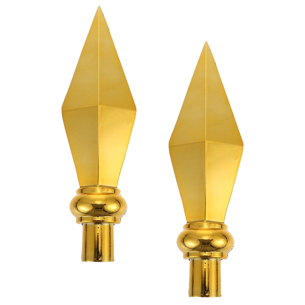 2 Pcs Flagpole Head Top Hat Flag Pole Finials Flag Pole Accessories American Decor Metal Flag