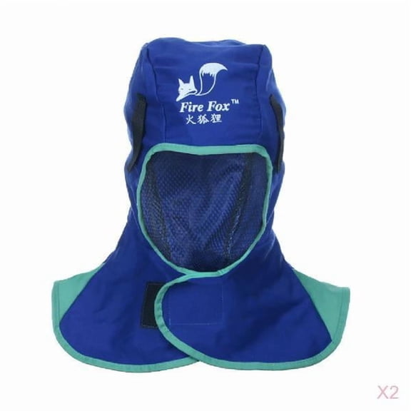 2 Pcs Flame Retardant Welding Neck Head Protective - Blue