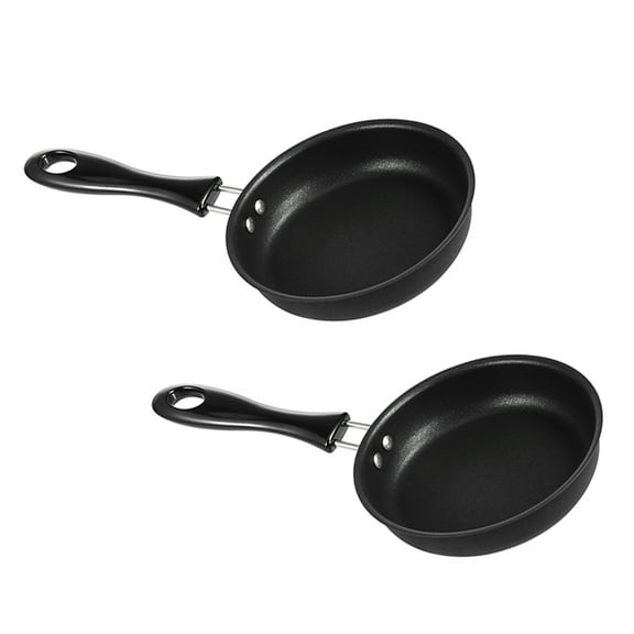 2 Pcs Nonstick Flat Skillet Set for Camping, Mini Fry Pan for Eggs, , Breakfast, Japanese Style Cookware