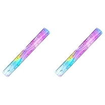 2 Pcs Flexible Ruler,Flexible Ruler 12 Inch,Bendable Ruler,Soft Bendable Gradient Colour Rulers,Soft Ruler,Centimeter And Inch For Student Classroom Office Supplies