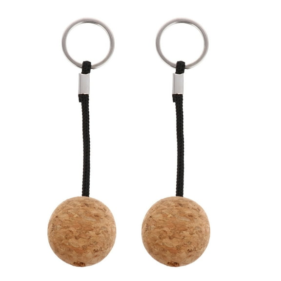 Floating Ball Keyring for Boat Made from Synthetic Material Black Color Lightweight and Durable 2pcs