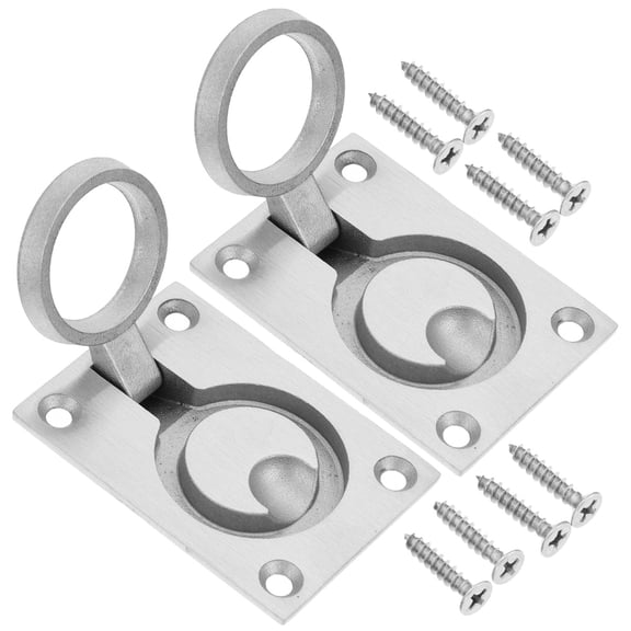 2 Pcs Floor Buckle Handle Marine Boat Latch Recessed Hatch