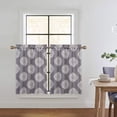 thumbnail image 1 of 2 Pcs Floral Print Tier Curtain, Rod Pocket Linen Blended Short Curtain, 1 of 9