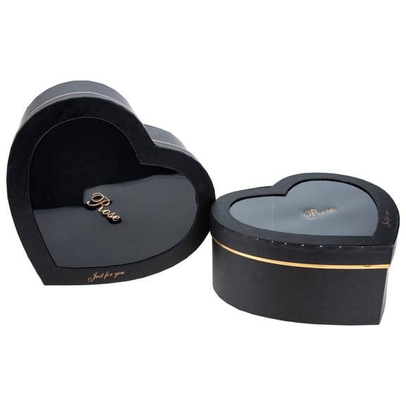 2 Pcs Flower Gift Box Treat Boxes Party Favors Small Envelope Couple Bridesmaid Lovers Black