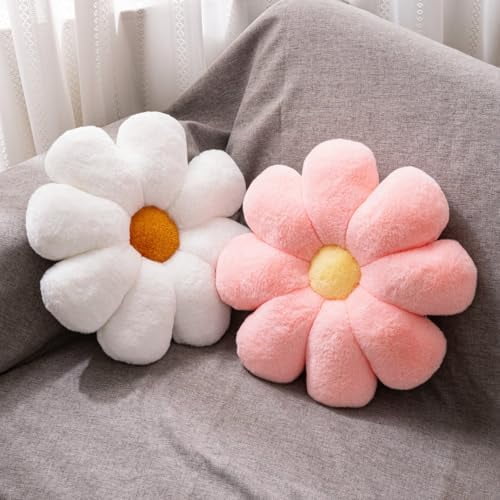 2 Pcs Flower Throw Pillow Set for Teen Girls Bedroom Preppy Room Decor ...