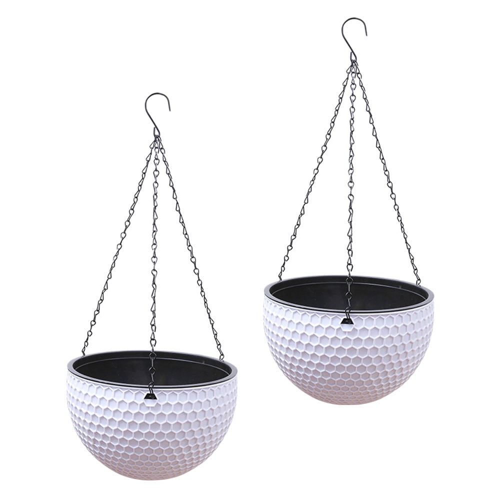 2 Pcs Flowerpot Flower Pots Garden Planter Large Planter Hanging Flower Basket Hanging Plants Pot
