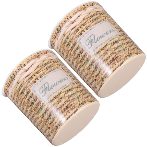 HINTRMENT Self-Watering PP Plant Pots, Light Brown, Elegant Woven Design, 2Pcs