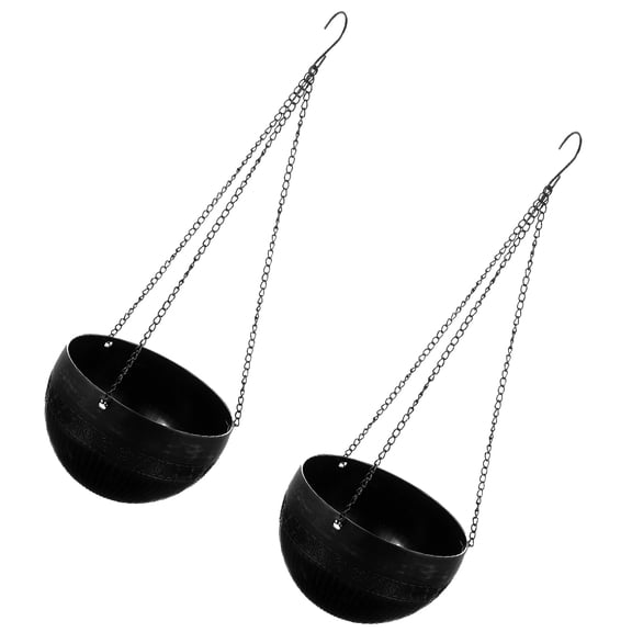 2 Pcs Flowerpot Hanging Pots Indoor Plant Houseplants Live for Planter Outdoor Bonsai Self-watering Miss