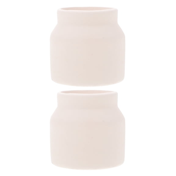 FUEENIRVA 2Pcs DIY Ceramic Flower Pots Hand Painted Flower Holders for Decor Use
