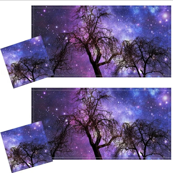 2 Pcs Fluorescent Light Cover Classroom Lighting Cover with 10 Magnets Light Filter Magnetic Ceiling Panel Decoration 2 x 4 ft Reduce Glare for Office School (Starry Trees)