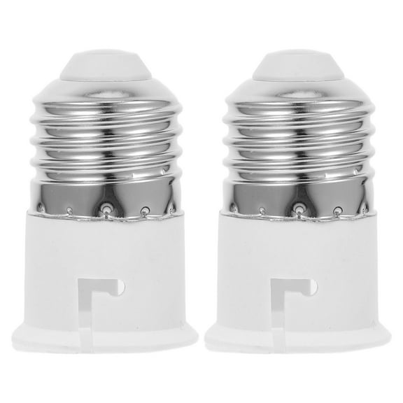 2 Pcs Fluorescent to LED Adapter Light Bulb Extender Socket Outdoor White