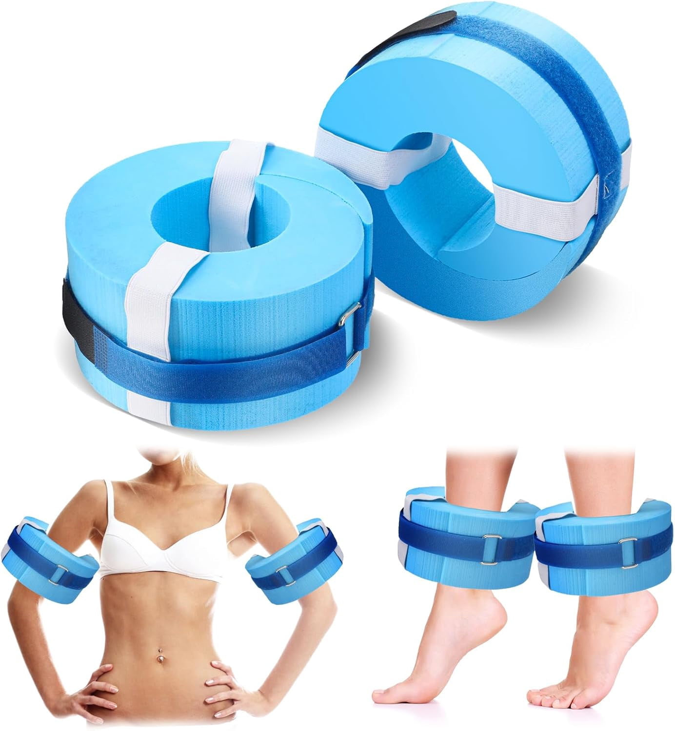 Loop Swim 2 Pcs Foam Swim Aquatic Cuffs Equipment Water Aerobics Float Ring with ...