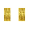 thumbnail image 1 of 2 Pcs Foil Fringe Curtain Backdrop - 3.28x6.56 Ft Gold Metallic Tinsel Photo Booth Background for Wedding Birthday, Graduation Christmas Holiday Party Wall Decor, 1 of 5