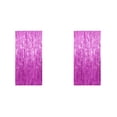 thumbnail image 1 of 2 Pcs Foil Fringe Curtain Backdrop - 3.28x6.56 Ft Hot Pink Metallic Tinsel Photo Booth Background for Wedding Birthday, Graduation Christmas Holiday Party Wall Decor, 1 of 5