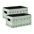 2 Pcs Foldable Felt Storage Bins Decorative Fabric Organizer Baskets ...
