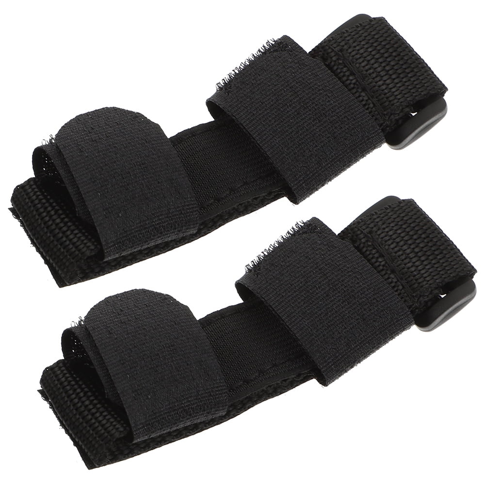 2 Pcs Food Aid Kit for The Disabled Gloves Utensil Fixing Strap Adjustable Equipment Universal Cuff Oxford Cloth Elder