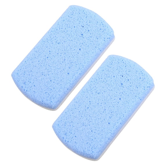 Unique Bargains 2 Pcs Foot Care Exfoliating Scrub Stone Double Sided Fine and Coarse Pumice Stone Foot File Blue White
