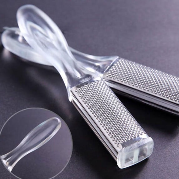 2 Pcs Foot Files Callus Remover Generic Stainless Steel Foot Rasp Feet File Tools for Pedicure to Removes Hard Skin Corns for Dry and Wet Feet