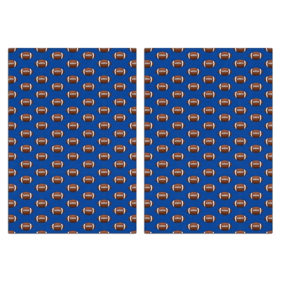 2 Pcs Football Icon Blue Pattern Funny Kitchen Towels, Microfiber Dish ...