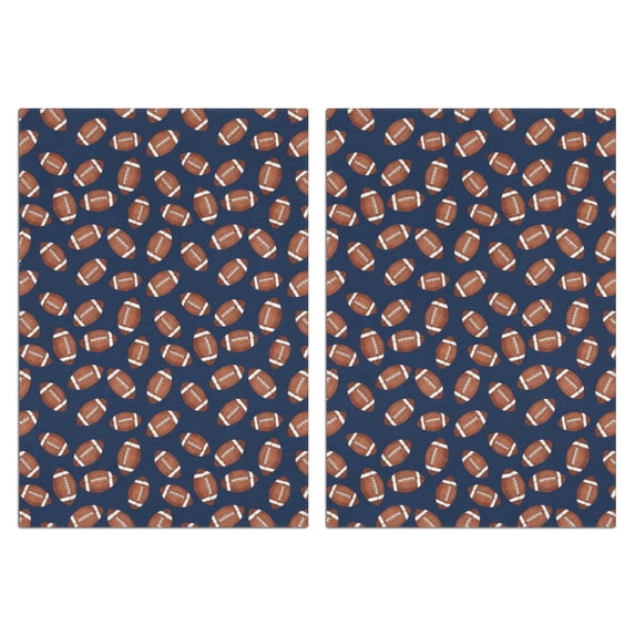 2 Pcs Football Icon Darkblue Pattern Funny Kitchen Towels, Microfiber ...