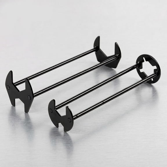 2 Pcs Four-jaw Hex Wrench, Basin Wrench Set,Tight Spaces Maintenance Installation Removal Faucet Tools, for Kitchen Bathroom Screws & Threads, Incompatible for Moen, Kohler, MasterFlow, Non-generic