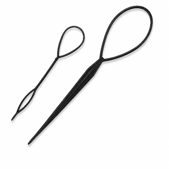 2 Pcs French Braid Topsy Tail Ponytail Styling Tools Small + Large