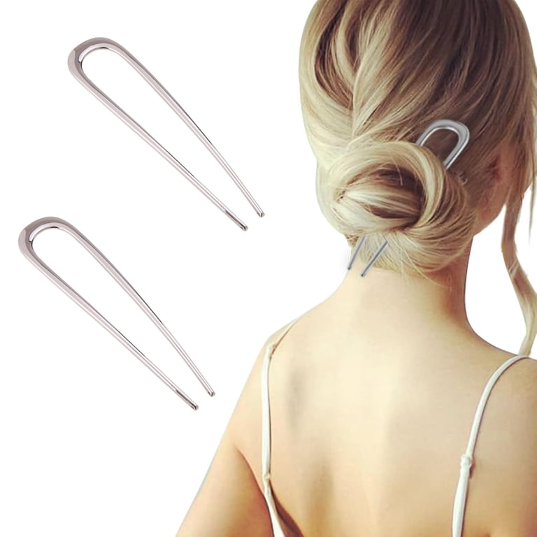 U Hair Pins Metal 36 Pack Hair Styling Bobby Pins for Updo and Bun Amazon.com : Waydress 36 Pieces U Shaped 3 Inches Hair Pins  main image 3