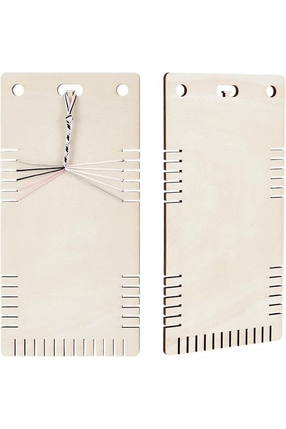 2 Pcs Friendship Bracelet Making Kit 9.4x4.7 inch Hole 10mm Rectangle Bracelet Plate Bracelet Braiding Disc Set Bracelet String and Rewarding Activity for DIY handcrafting