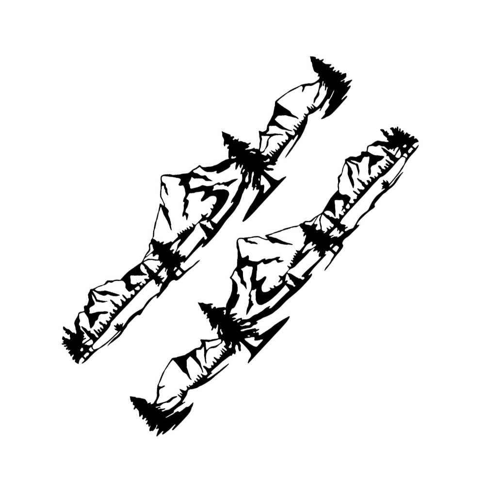 2 Pcs Funny Car Decals Body Sticker Side Graphics Decorative Auto