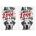 thumbnail image 1 of 2 Pcs Funny Kitchen Towels,All You Need Is Love and a Dog Microfiber Dish Towels,Kitchen Tea Towels,Kitchen Towel Set (18" X 26"), 1 of 3