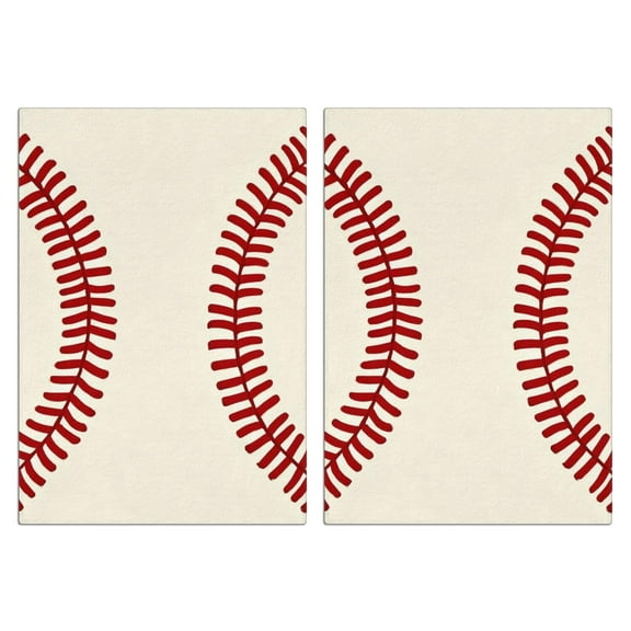 2 Pcs Funny Kitchen Towels,Baseball Pattern Microfiber Dish Towels,Kitchen Tea Towels,Kitchen Towel Set (18" X 26")