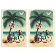 thumbnail image 1 of 2 Pcs Funny Kitchen Towels,Beachscene Bike Palm Microfiber Dish Towels,Kitchen Tea Towels,Kitchen Towel Set (18" X 26"), 1 of 3