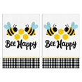 thumbnail image 1 of 2 Pcs Funny Kitchen Towels,Bee Happy Microfiber Dish Towels,Kitchen Tea Towels,Kitchen Towel Set (18" X 26"), 1 of 3