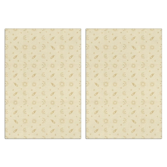 2 Pcs Funny Kitchen Towels,Beige Celestial Pattern Microfiber Dish Towels,Kitchen Tea Towels,Kitchen Towel Set (18" X 26")