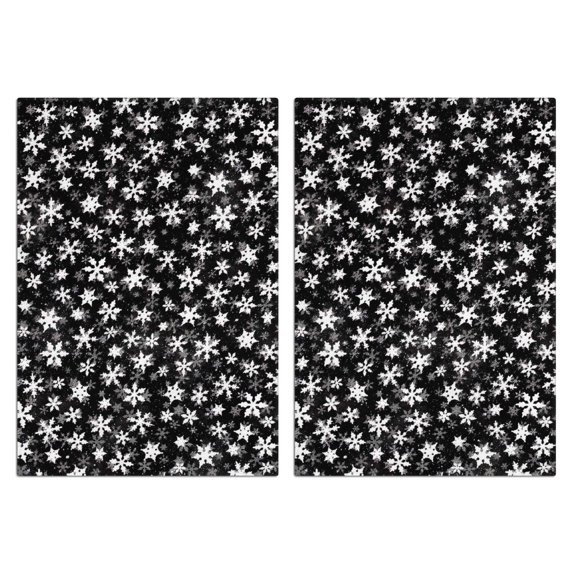 2 Pcs Funny Kitchen Towels,Black Christmas Snowflake Pattern Microfiber Dish Towels,Kitchen Tea Towels,Kitchen Towel Set (18" X 26")