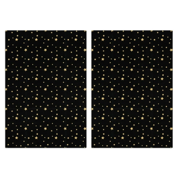 2 Pcs Funny Kitchen Towels,Black Gold Star Pattern Microfiber Dish Towels,Kitchen Tea Towels,Kitchen Towel Set (18" X 26")
