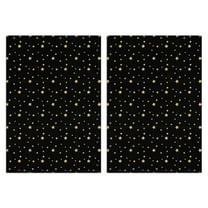 2 Pcs Funny Kitchen Towels,Black Gold Star Pattern Microfiber Dish Towels,Kitchen Tea Towels,Kitchen Towel Set (18" X 26")
