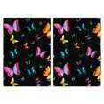 thumbnail image 1 of 2 Pcs Funny Kitchen Towels,Black Pink Blue Butterfly Pattern Microfiber Dish Towels,Kitchen Tea Towels,Kitchen Towel Set (18" X 26"), 1 of 7