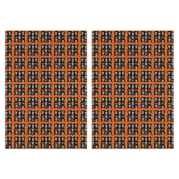 2 Pcs Funny Kitchen Towels,Black Red Skull Tile Pattern Microfiber Dish Towels,Kitchen Tea Towels,Kitchen Towel Set (18" X 26")