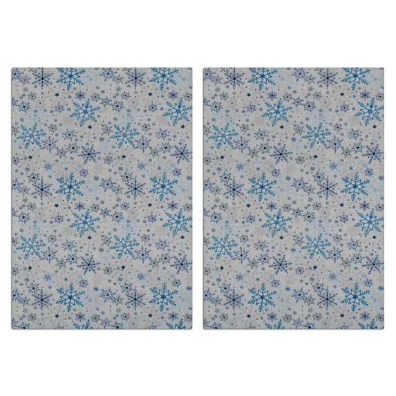 2 Pcs Funny Kitchen Towels,Blue Christmas Snowflake Pattern Microfiber Dish Towels,Kitchen Tea Towels,Kitchen Towel Set (18" X 26")