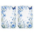 thumbnail image 1 of 2 Pcs Funny Kitchen Towels,Blue Flowers and Butterflies Microfiber Dish Towels,Kitchen Tea Towels,Kitchen Towel Set (18" X 26"), 1 of 3