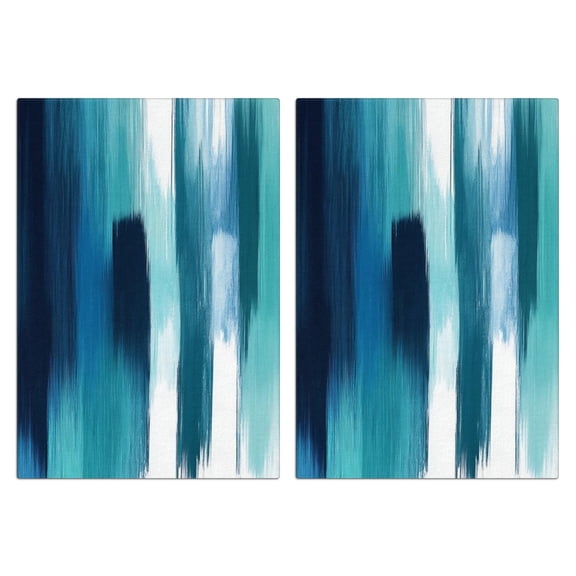 2 Pcs Funny Kitchen Towels,Blue and Grey Abstract Art Artwork Microfiber Dish Towels,Kitchen Tea Towels,Kitchen Towel Set (18" X 26")