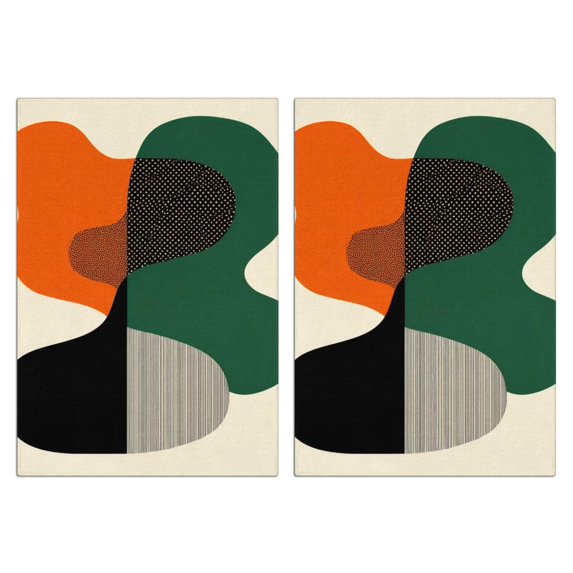 2 Pcs Funny Kitchen Towels,Boho Abstract Art Microfiber Dish Towels,Kitchen Tea Towels,Kitchen Towel Set (18" X 26")