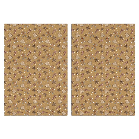 2 Pcs Funny Kitchen Towels,Brown Christmas Pattern Microfiber Dish Towels,Kitchen Tea Towels,Kitchen Towel Set (18" X 26")