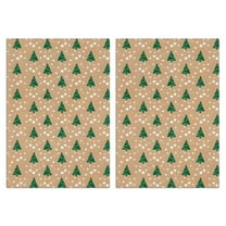 2 Pcs Funny Kitchen Towels,Brown Christmas Tree Pattern Microfiber Dish Towels,Kitchen Tea Towels,Kitchen Towel Set (18" X 26")